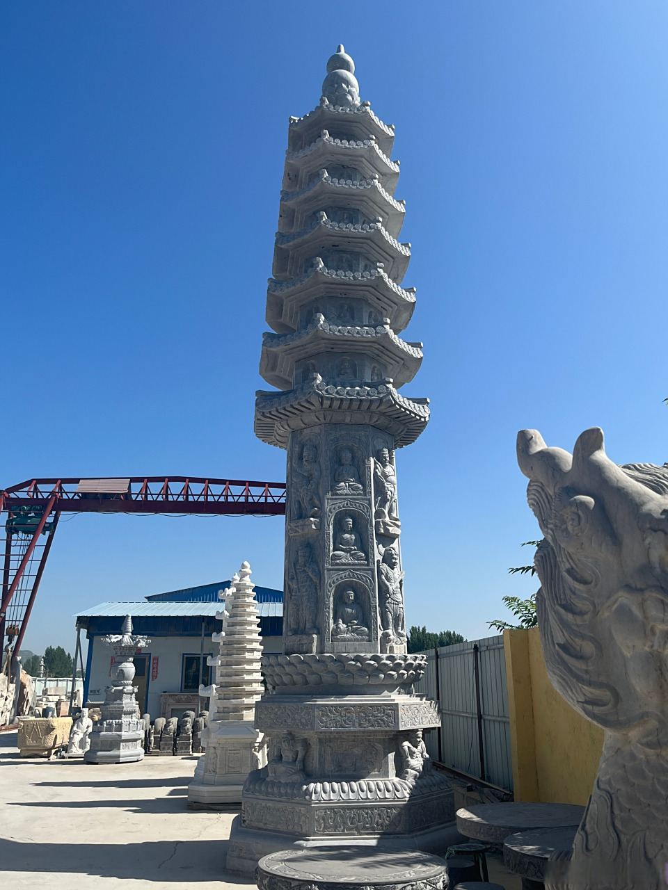 石雕石塔佛塔舍利塔文昌塔青石石塔大型寺庙大理石塔景区园林摆放石雕