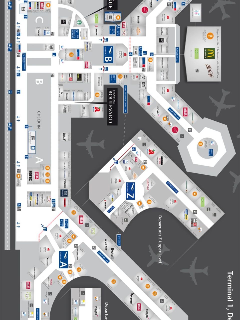 大连机场航站楼平面图图片