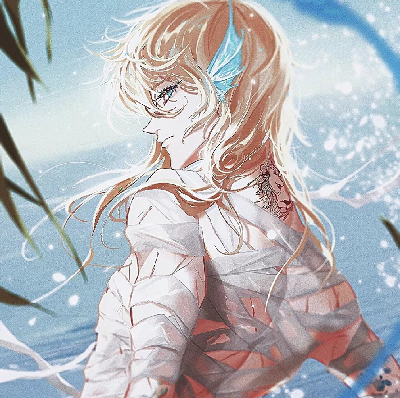 《人鱼陷落》头像 "想我的时候就去海边,等一个海螺被冲上岸,捡起来扣