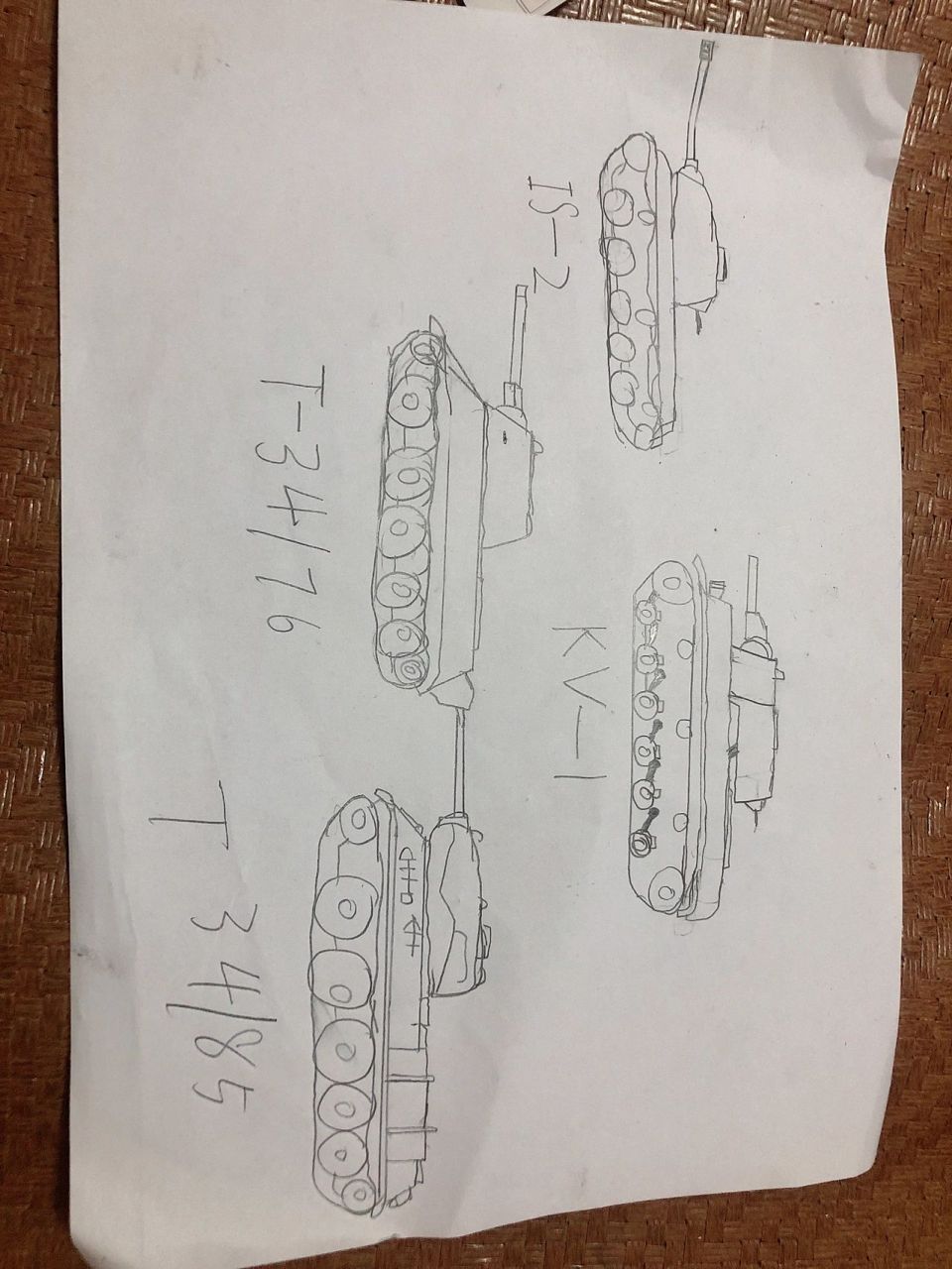 分享一些苏军坦克简笔画 分享一些苏军坦克简笔画