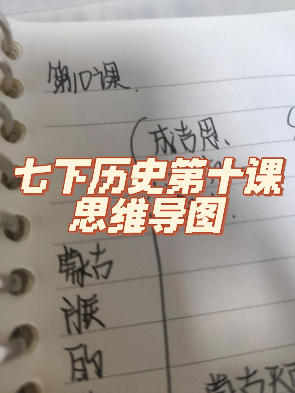 七下历史第十课思维导图
