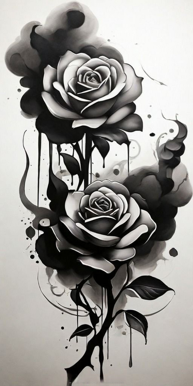 玫瑰花纹身##乌鲁木齐纹身##纹身图案图片大全