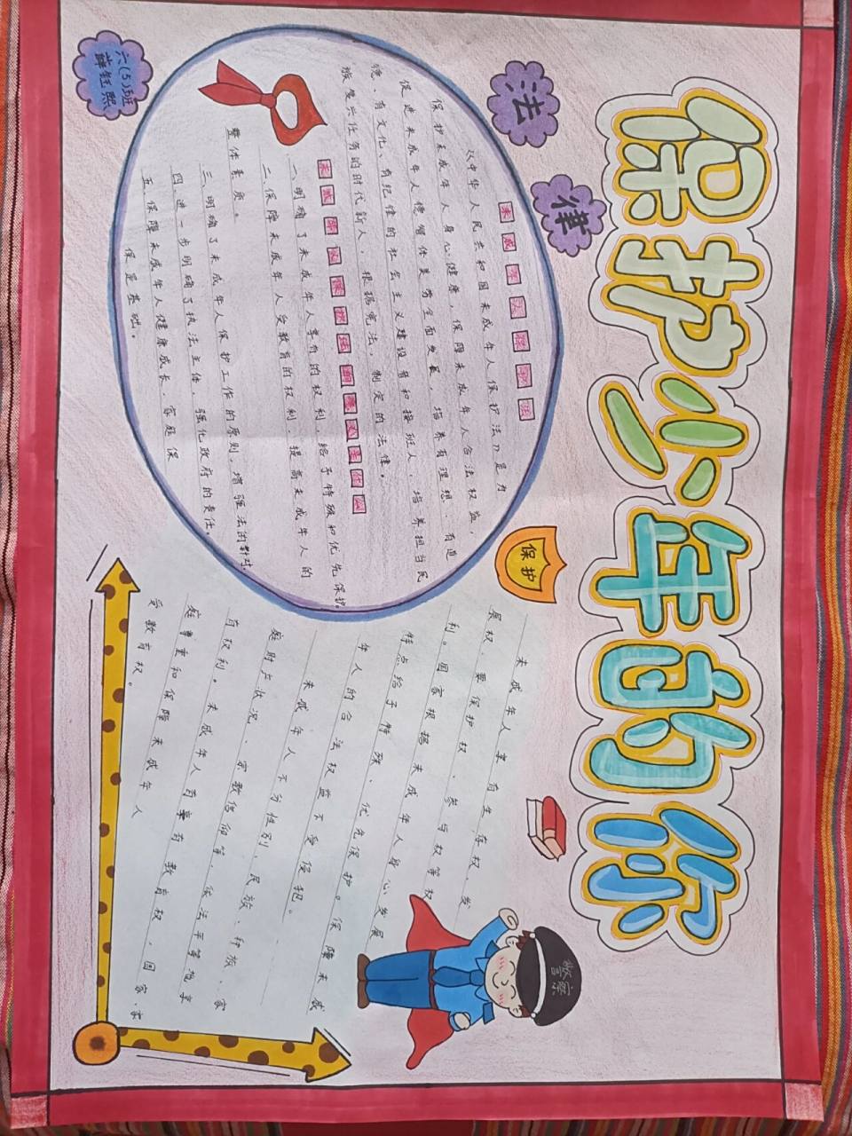 未成年人保护法手抄报   手抄报