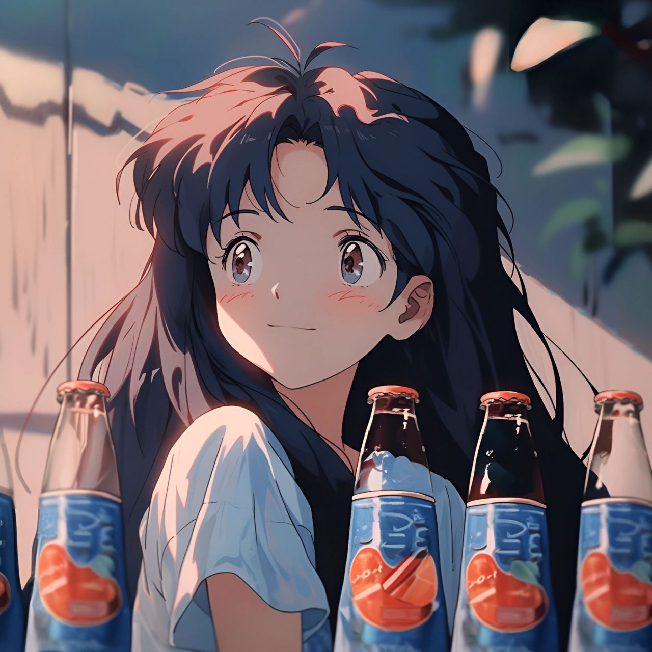 旧漫头像丨汽水与女孩 夏天到了,冰镇的汽水与夏天更配!