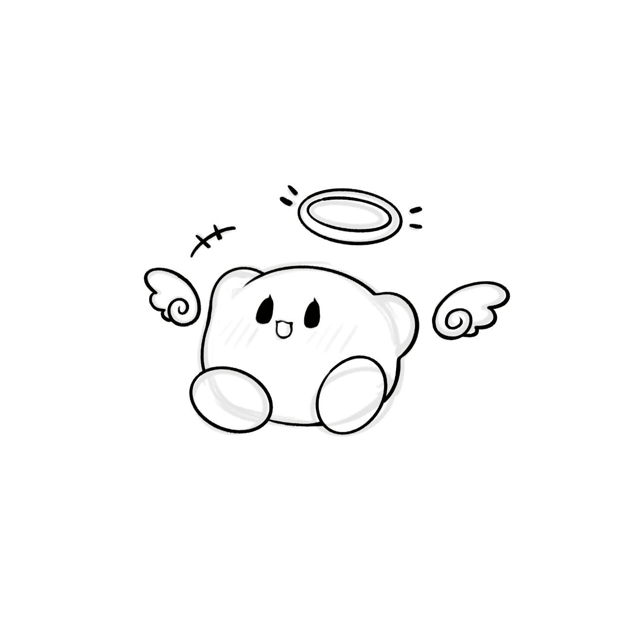 星之卡比简笔画1 是临摹,原图在最后一张哦.