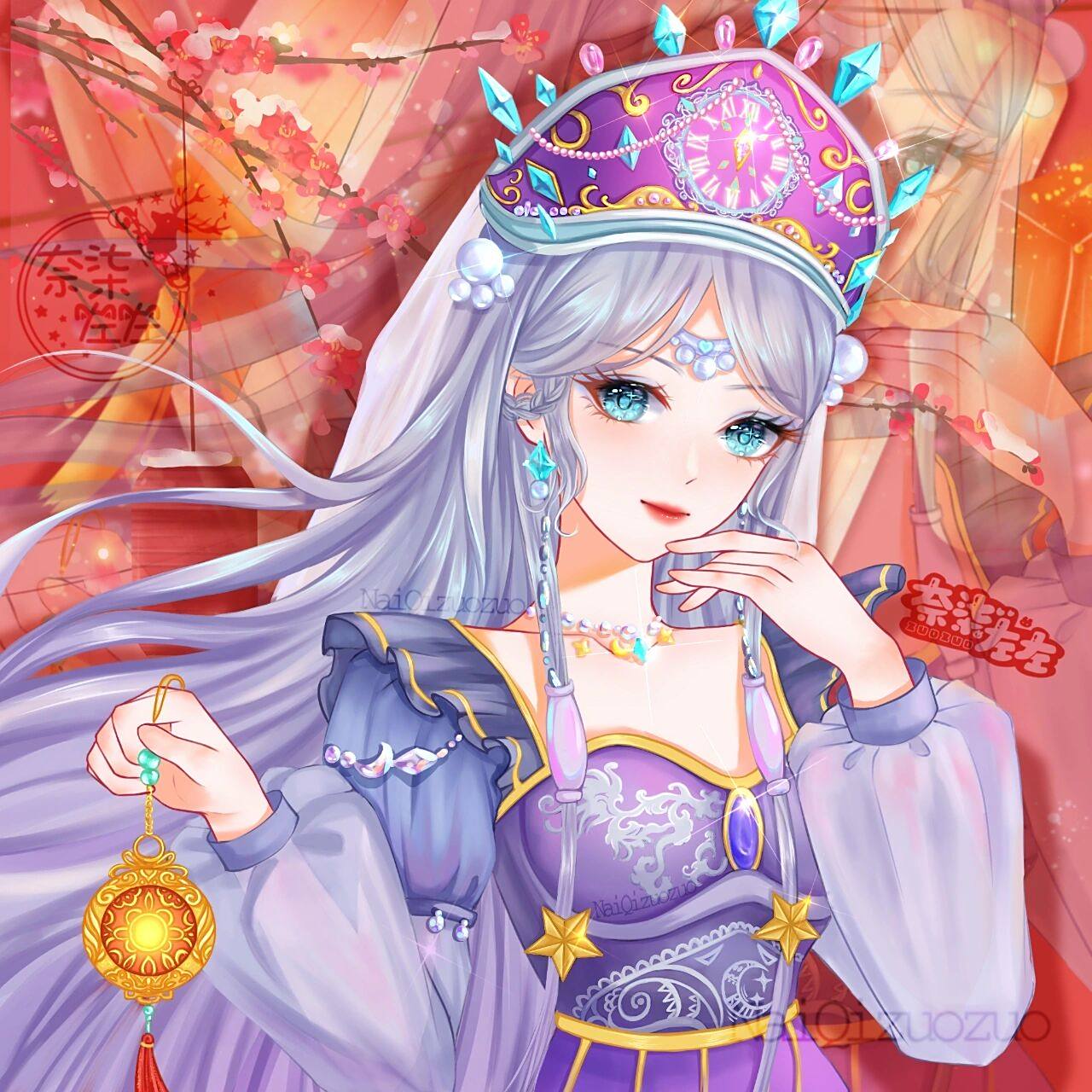 叶罗丽新年头像完结啦,最后一人王默也画完啦,这里只放了红色背景