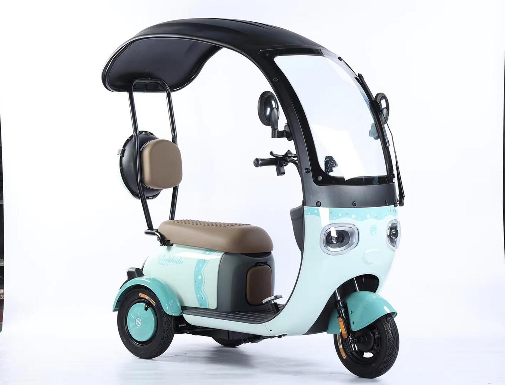 瑞仕达高品质休闲三轮车,接送孩子上下学代步车