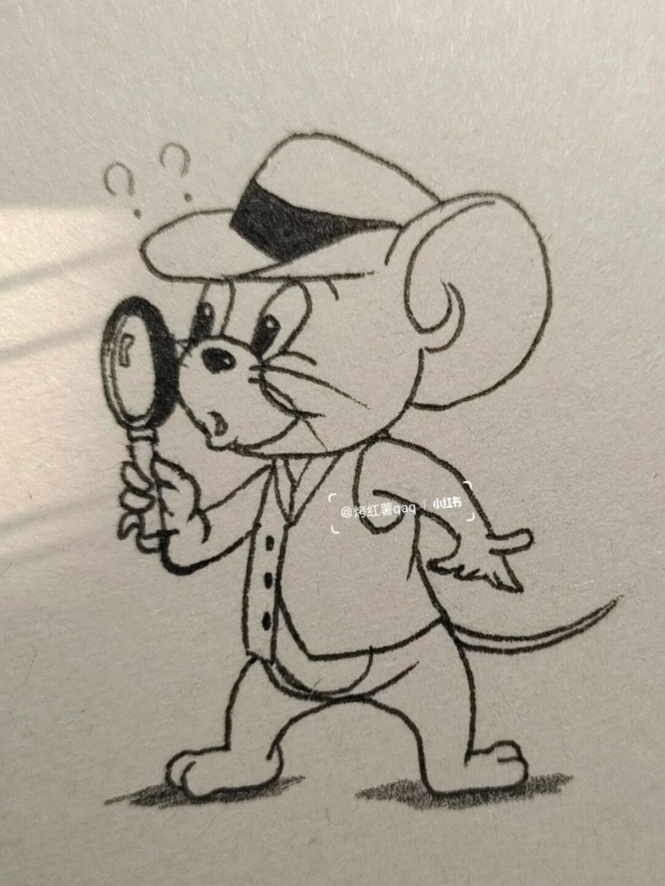 侦探杰瑞简笔画教程 #简笔画教程# #简笔画# #猫和老鼠# 已更新[害羞]