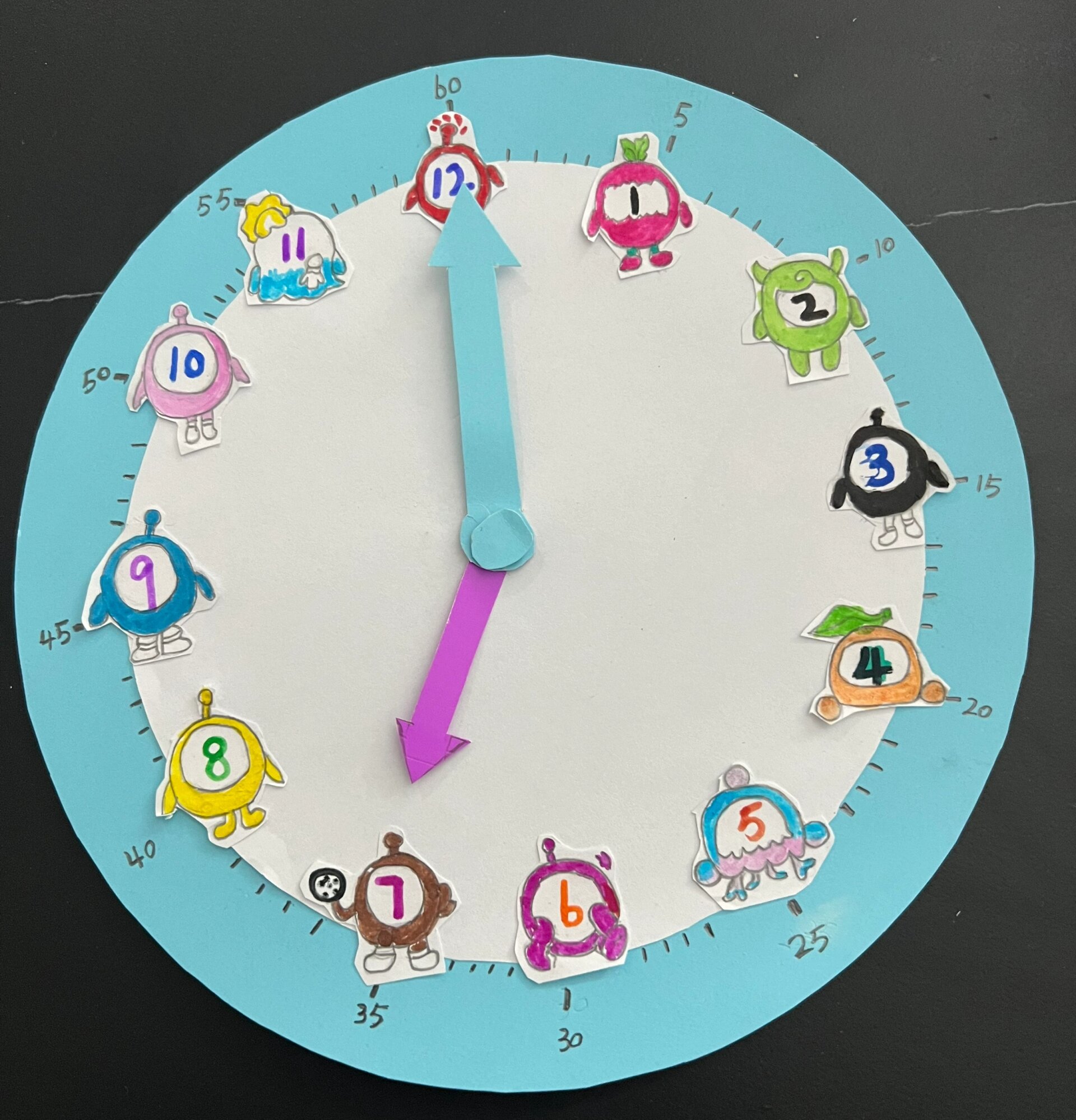 一年级认识时间自制钟表