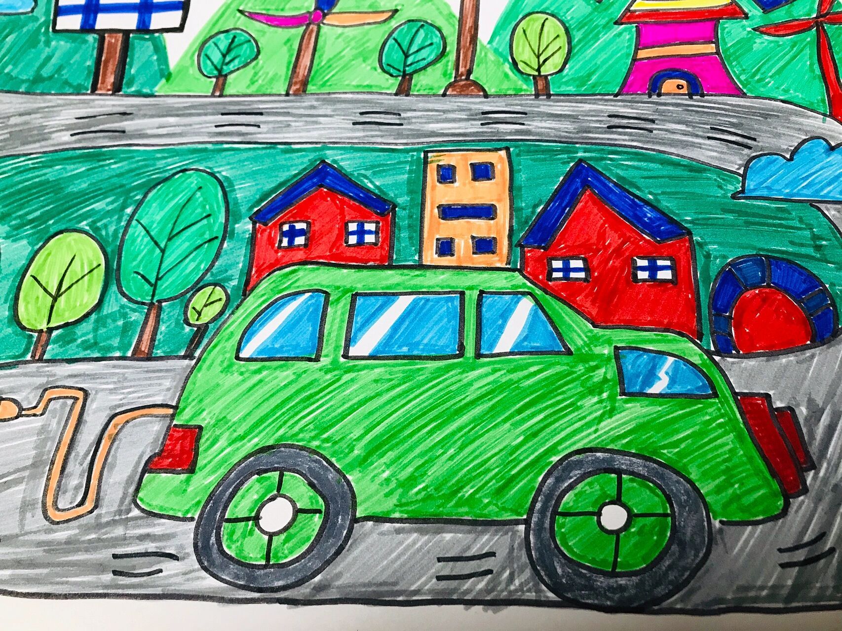 幼儿园|新能源新材料绘画 新能源 新材料 小朋友的绘画96