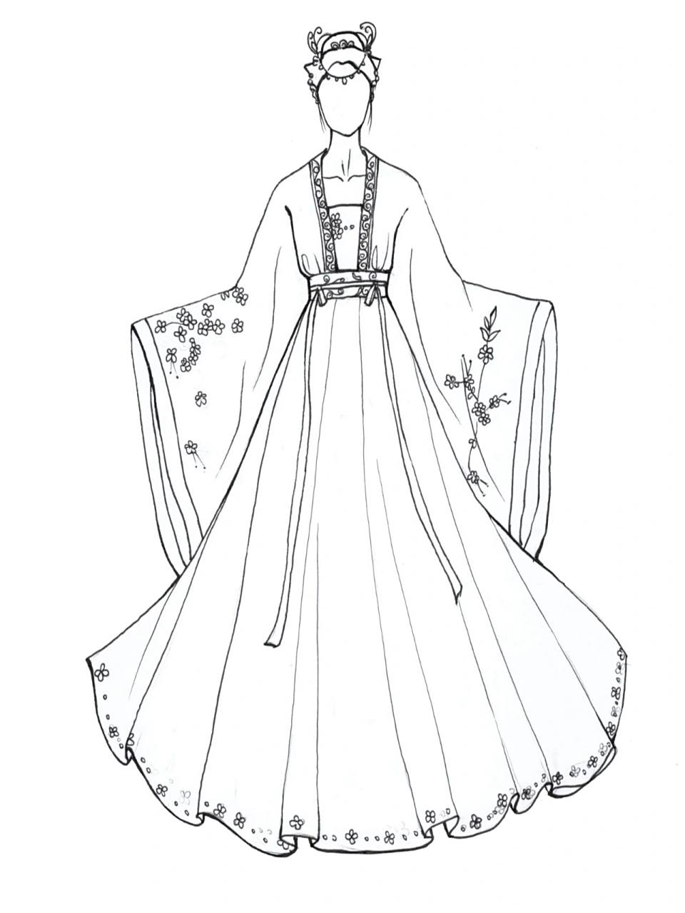 华裳苏言 设计师小姐姐纯分享 汉服手绘 关注 收藏 点赞 嗨,小伙伴们