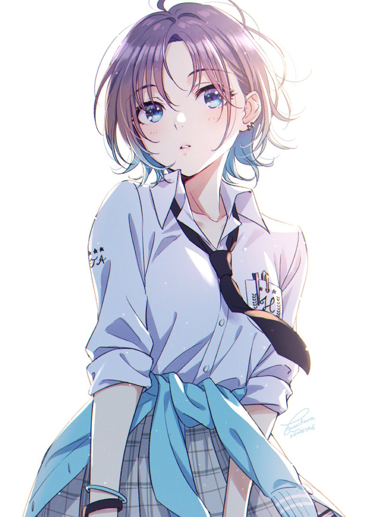 二次元 动漫少女 短发也可以性感和可爱