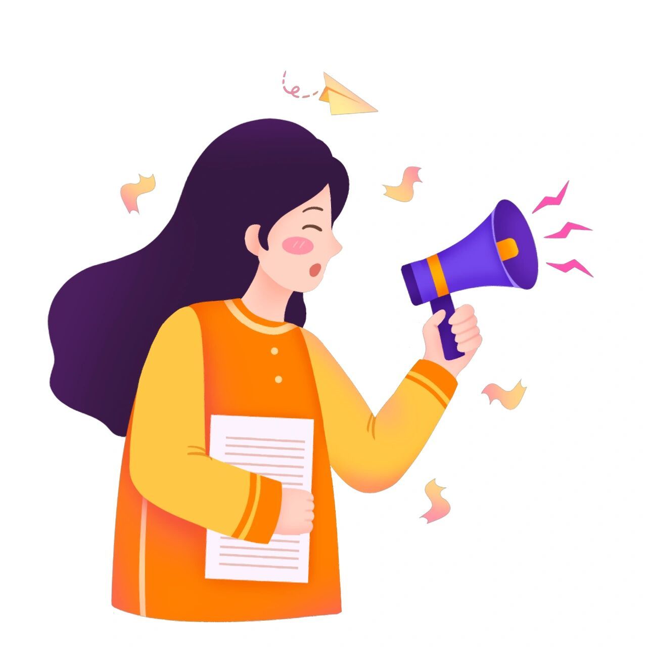 今天给大家分享一波卡通人物拿喇叭宣传png素材. 喜欢的友友们可以点.