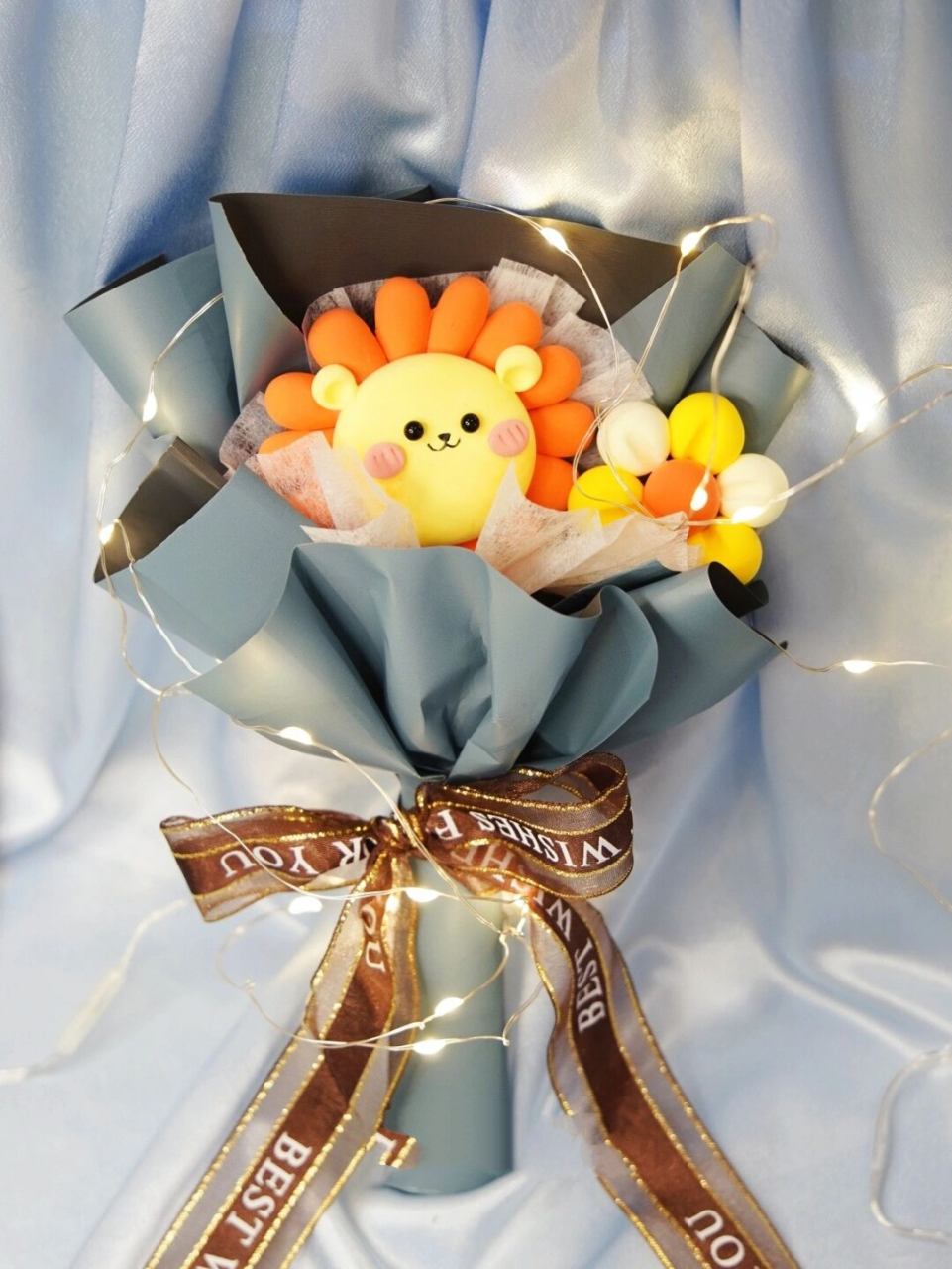 粘土花束|教师礼物03狮子花98(附步骤) 一方文案,两袖清风; 三尺