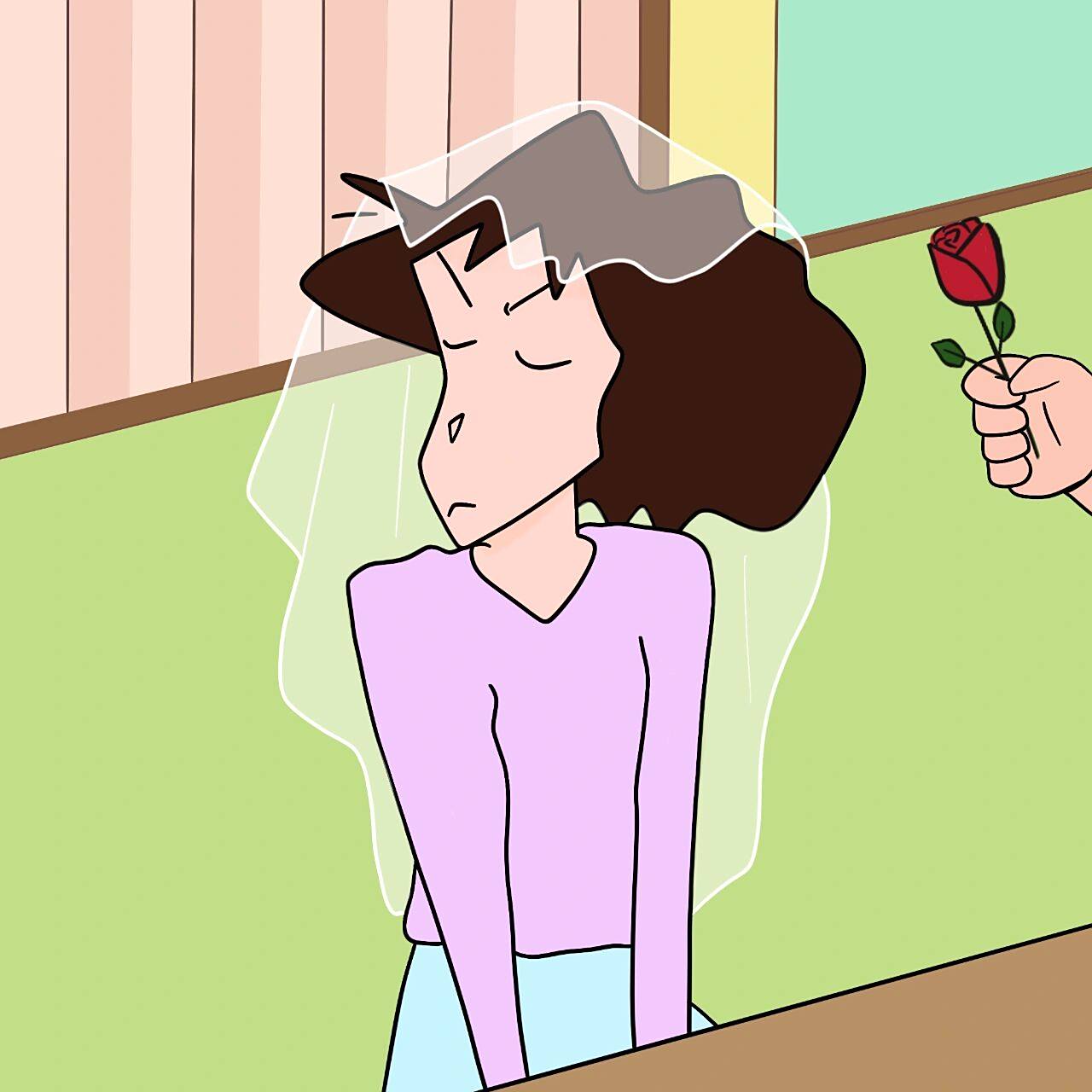 蜡笔小新头像‖美伢广志的爱情故事 美伢广志的幸福生活     祝大家