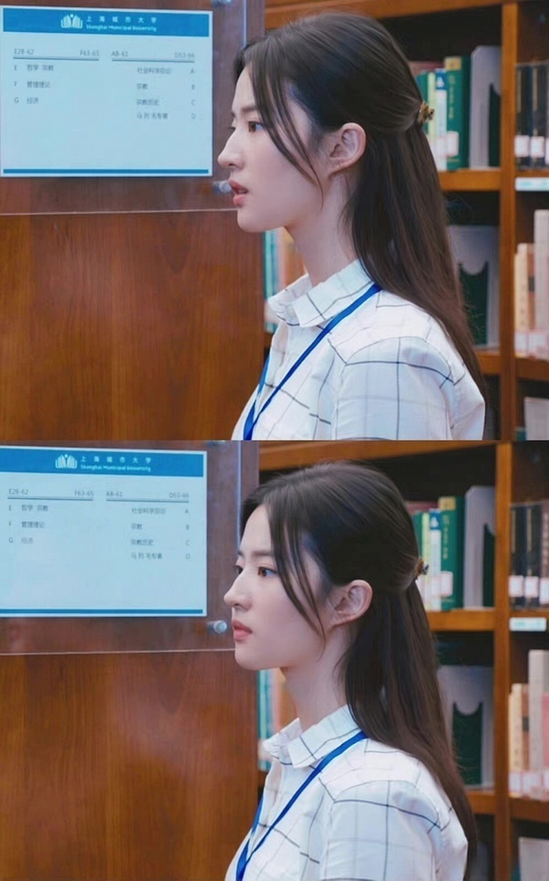 刘亦菲这个有点驼峰的鼻子就特别好看,特别符合她的气质.