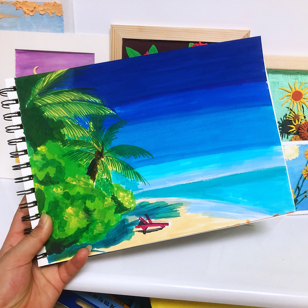 96马克笔风景·海边  | 原创 美好的一 天从元气满满的画画日常开始