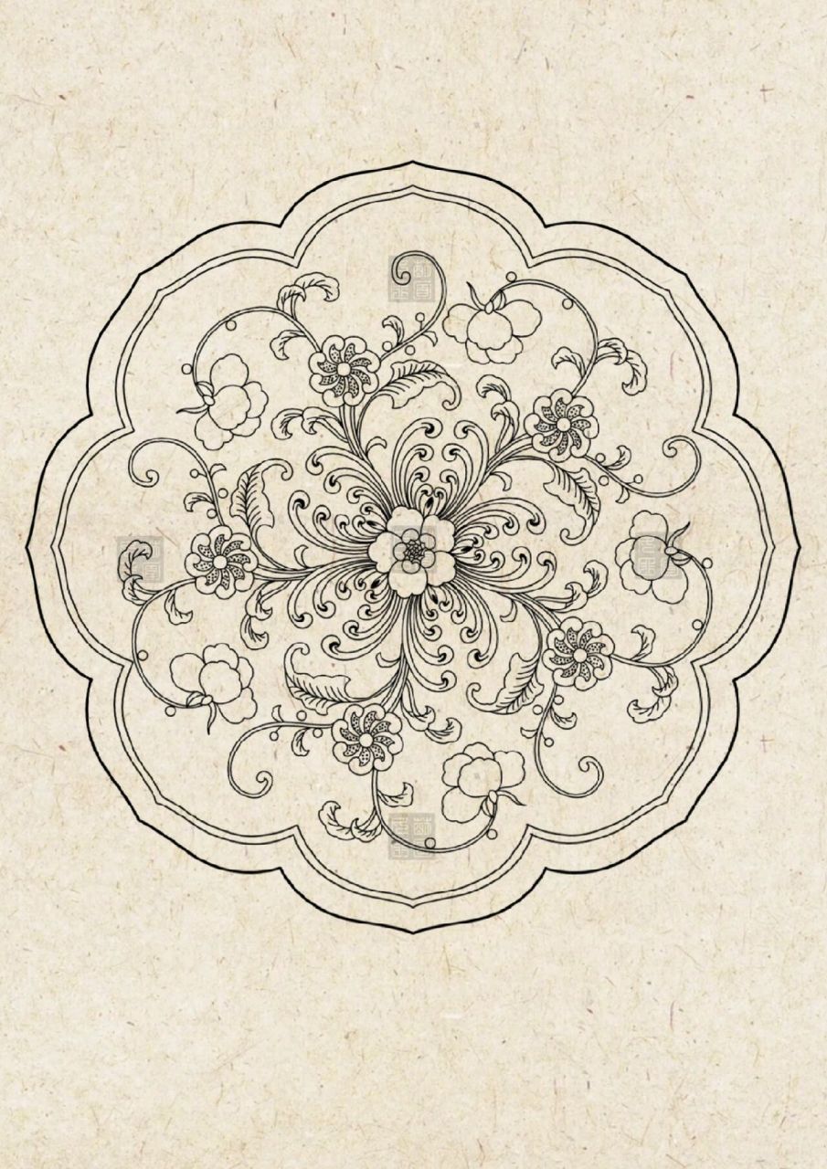 国风元素|菊纹线稿    哒哒哒~ 更新啦!