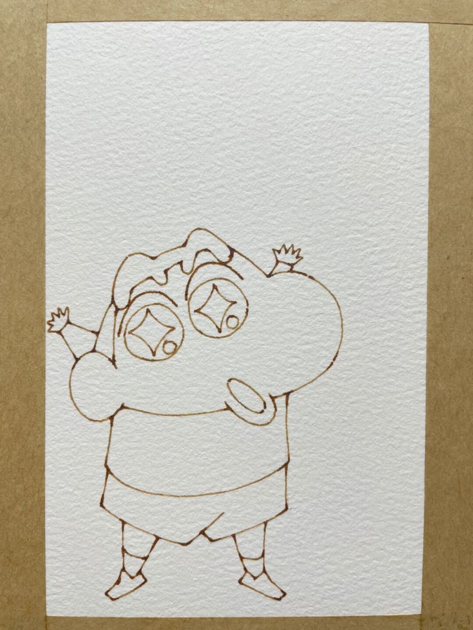 自制书签92钢笔淡彩蜡笔小新～超简单画法～ 我看过的动画片不多