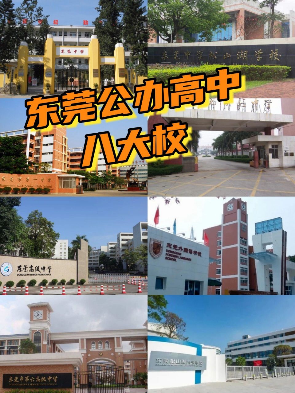 博主整理了东莞公办高中"八大校"简介,这是东莞公办高中的标杆,有你的