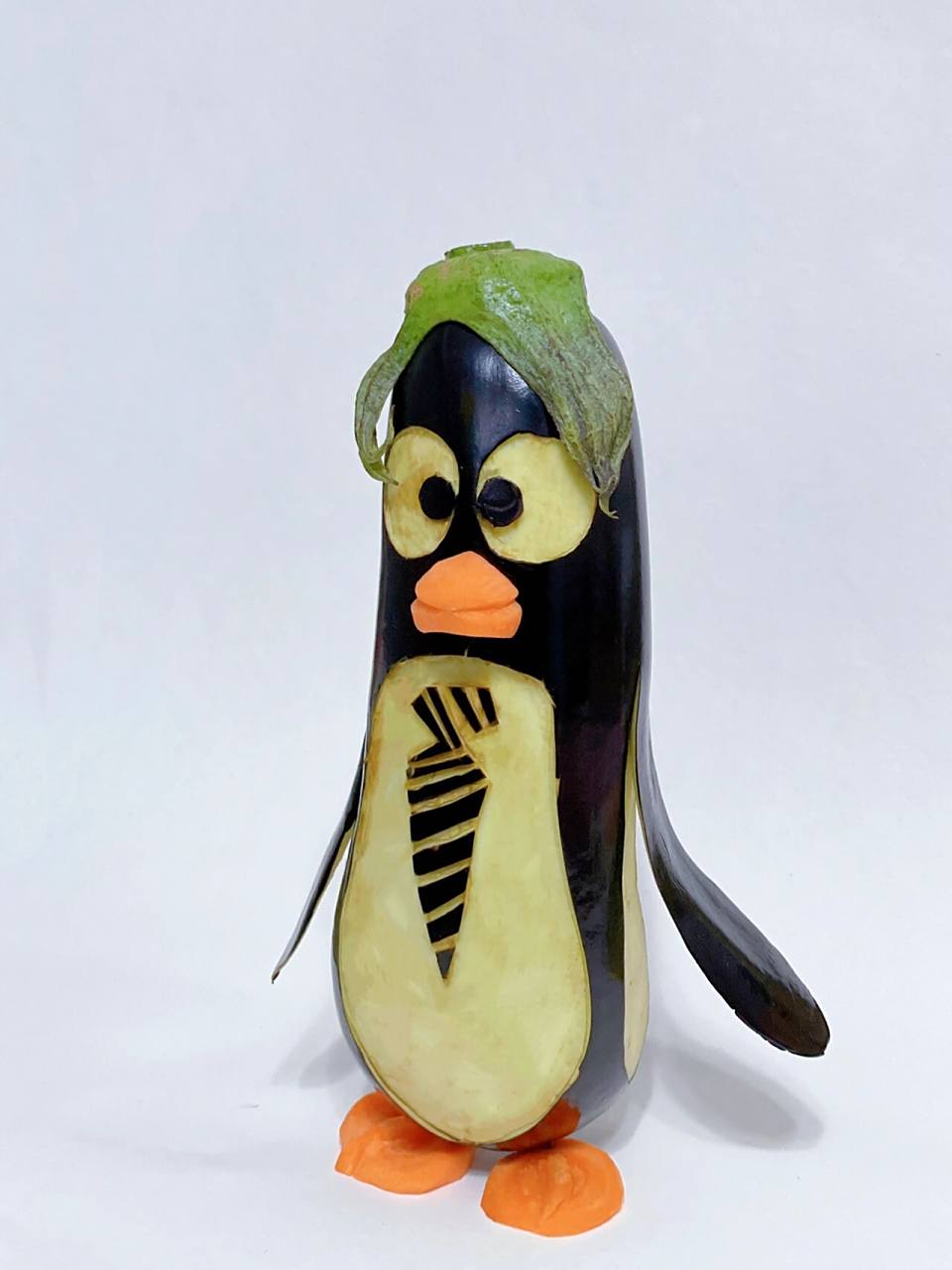 一年级手工作业 蔬菜拼盘愤怒的企鹅 做着做着 竟然根本停不下来,觉得