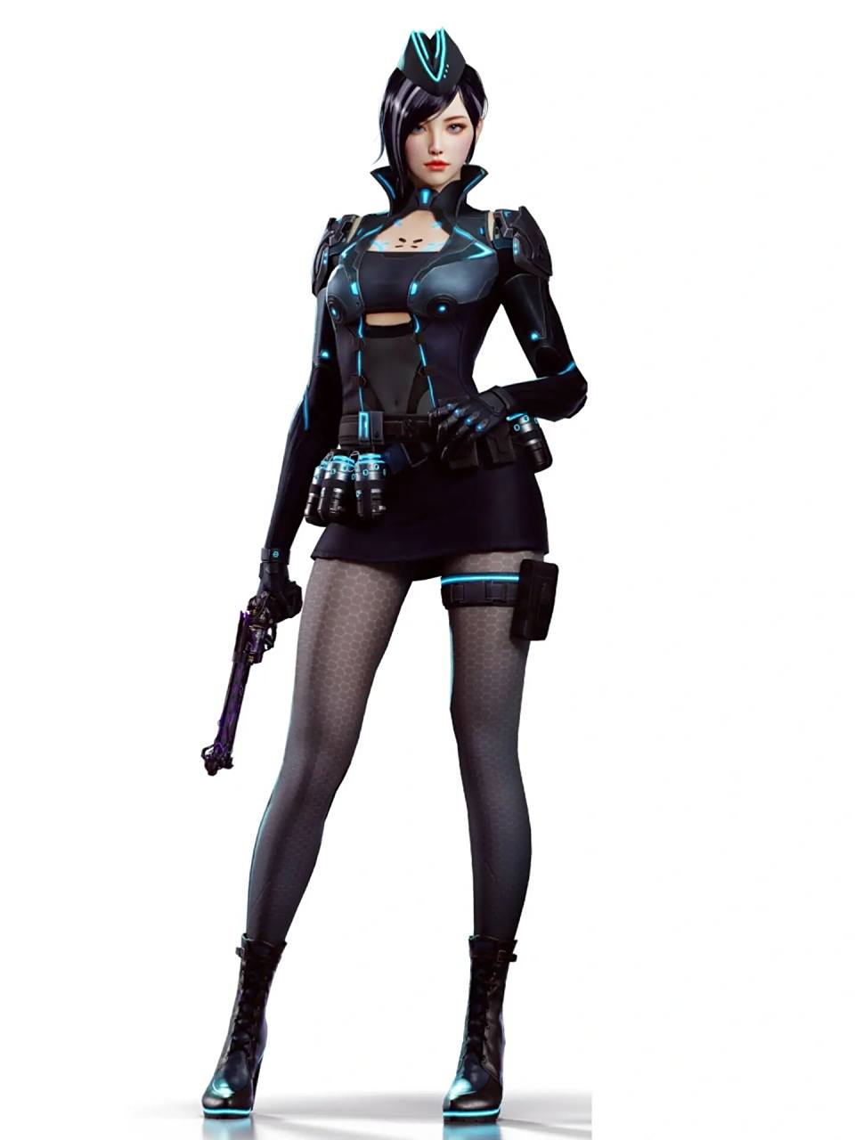 每天认识个cf女角色--夜玫瑰-幻能朋克(74) 更新了横屏版