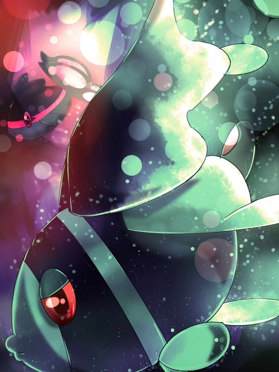 宝可梦|046每天一张手机壁纸:霓虹鱼 非常胆小的神奇宝贝,一直贴在