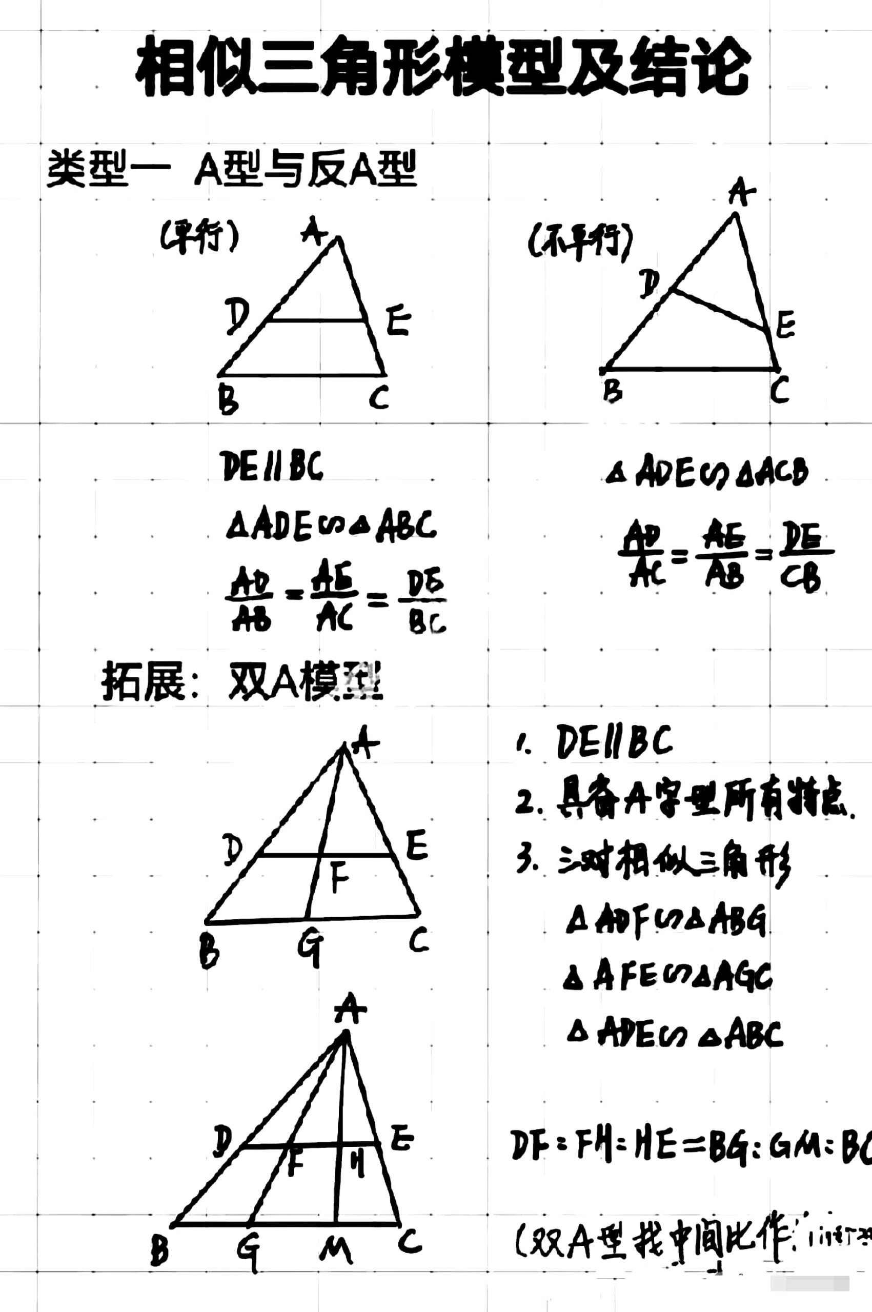 相似三角形八大模型图片