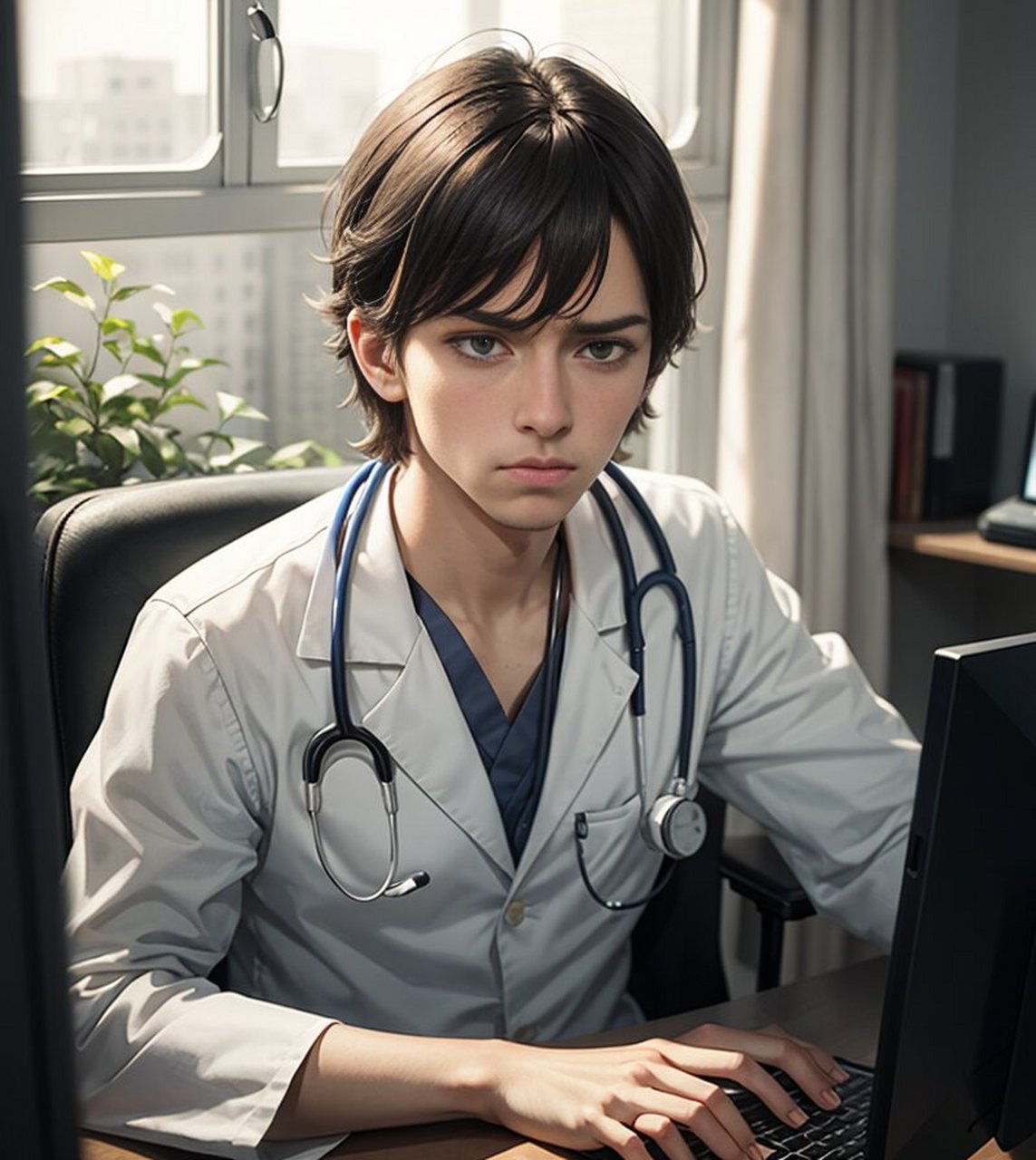 卡通头像 | 认真工作的男医生 卡通头像 | 认真工作的男医生0202