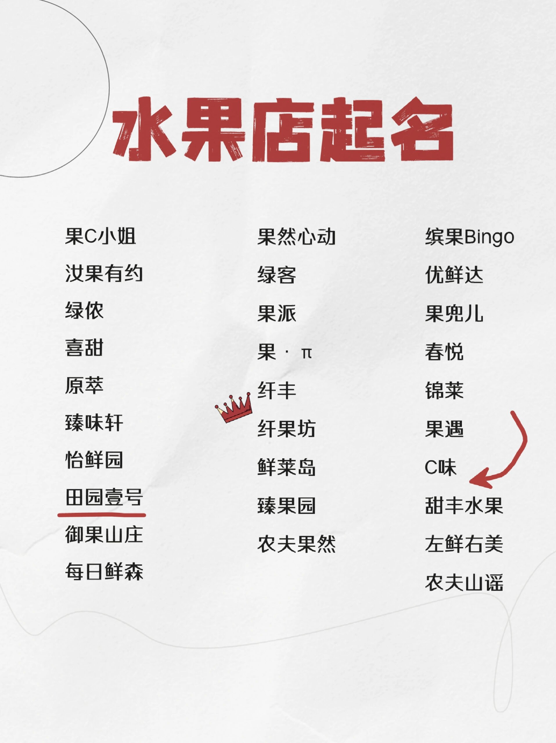 私藏小众水果店起名97 .