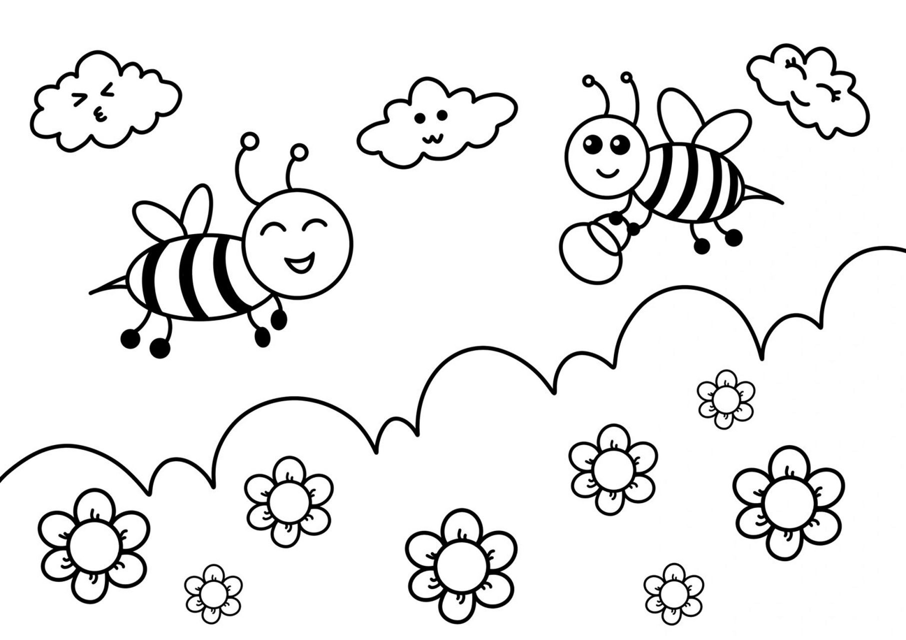 蜜蜂简笔画大全图片图片