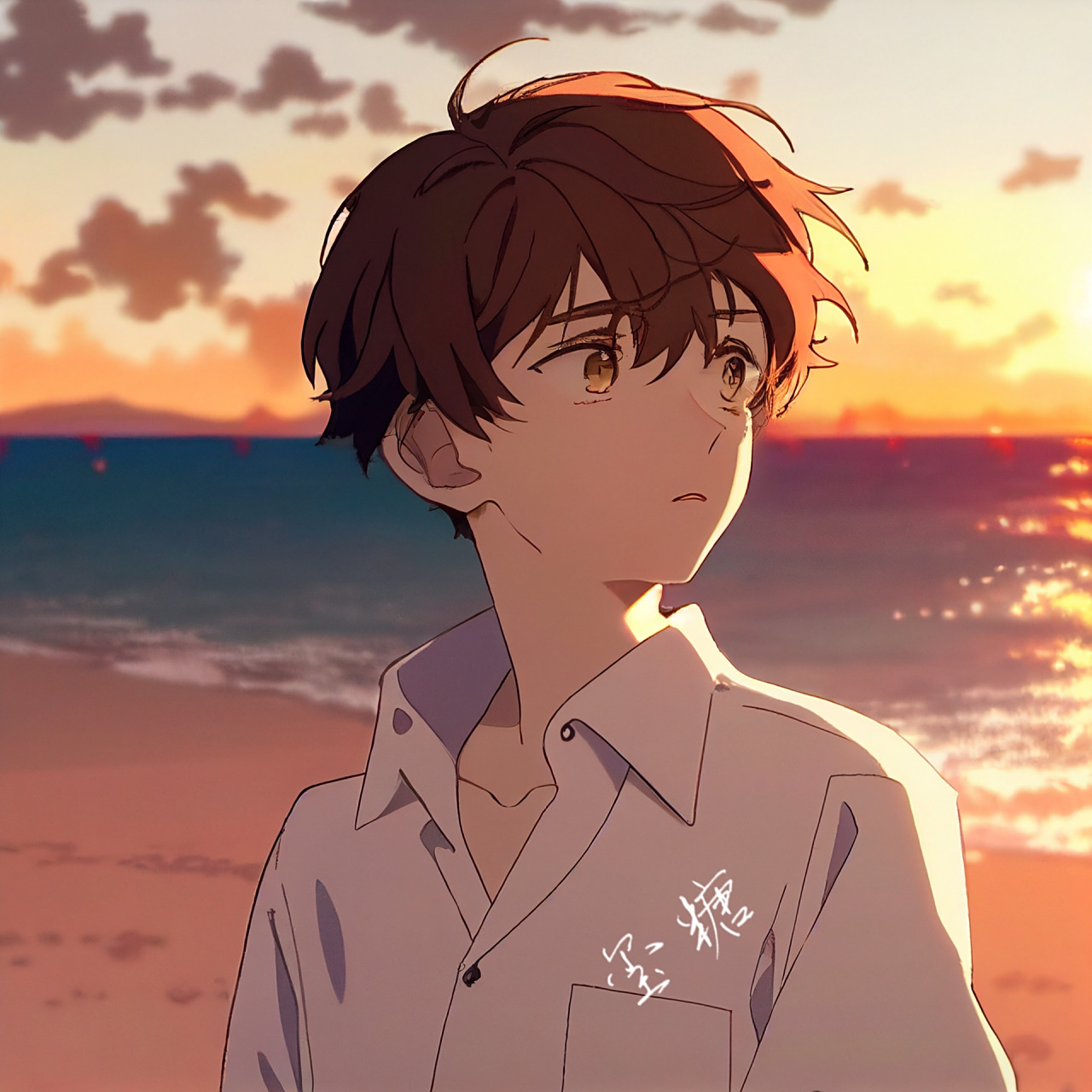 夏日海边·阳光少年|二次元男生头像
