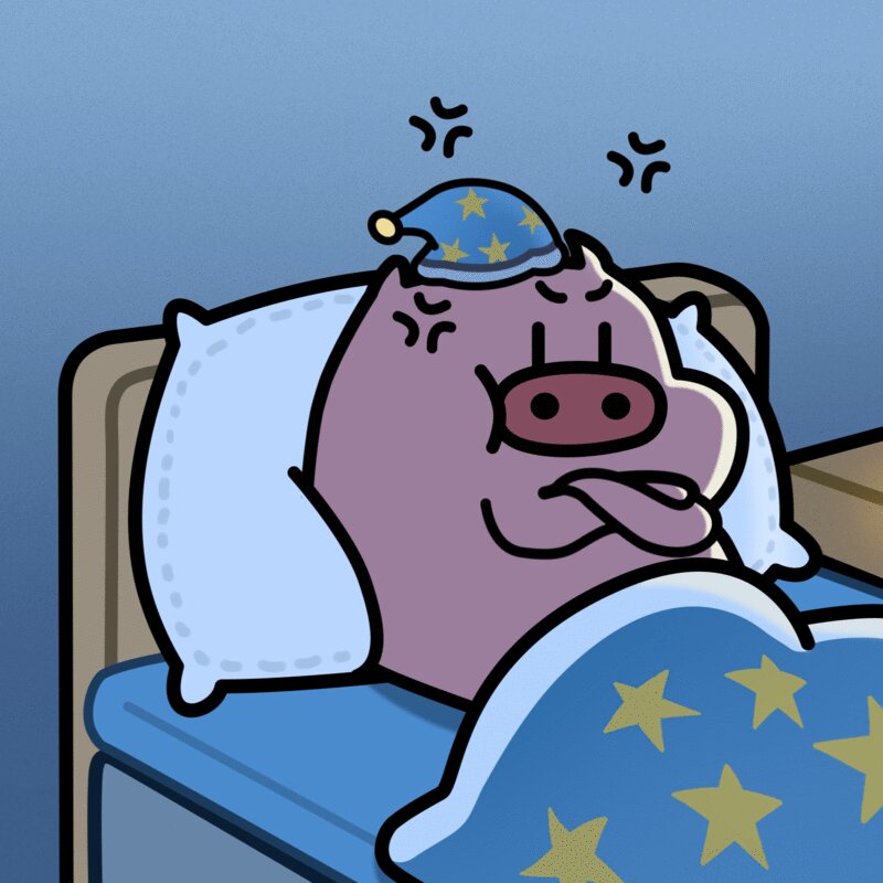 🐖菜猪睡不着的动图它来咯