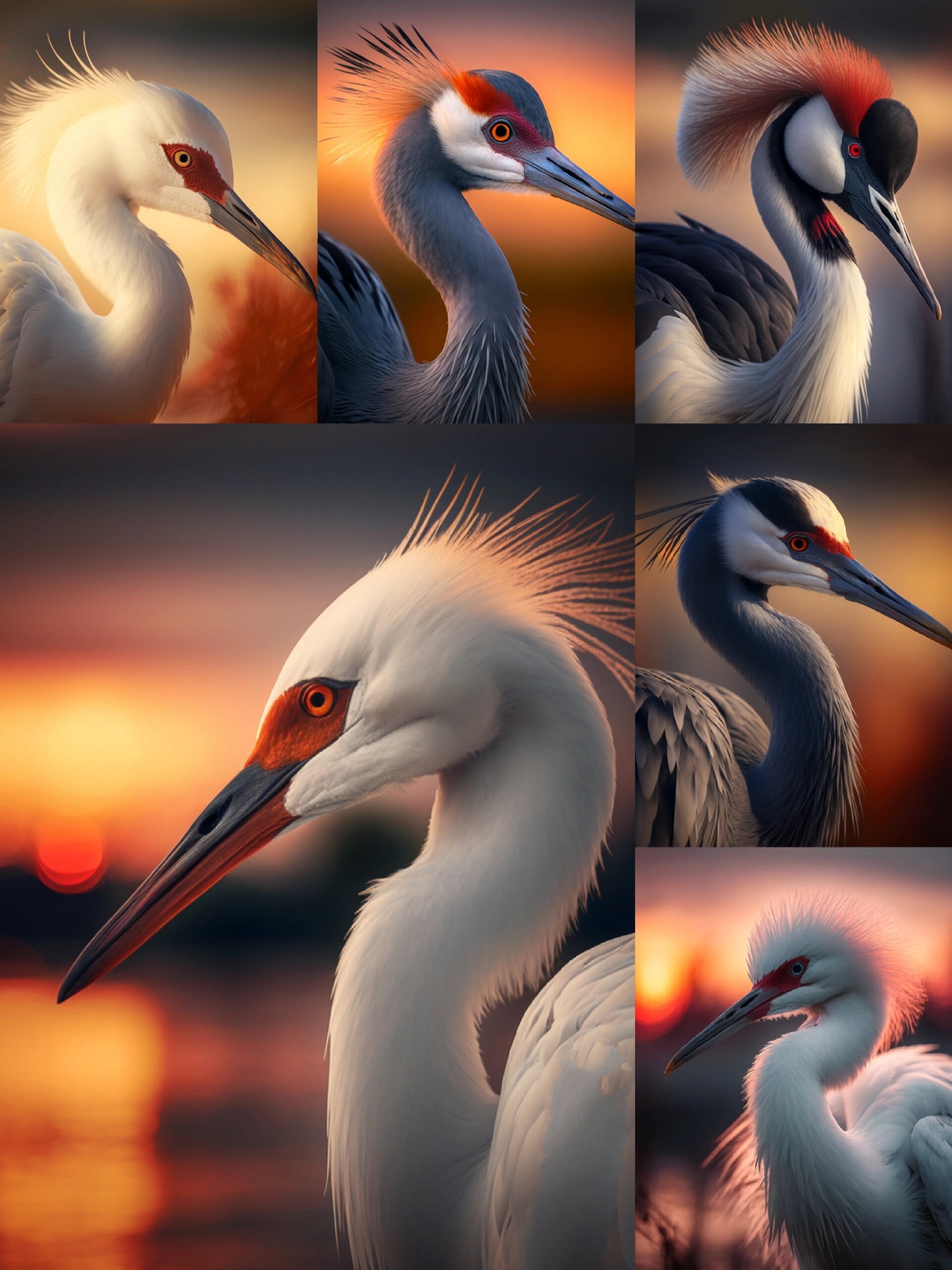 各种好看的鹤 颜值不输白鹭,气质更胜一筹,有仙气加成!