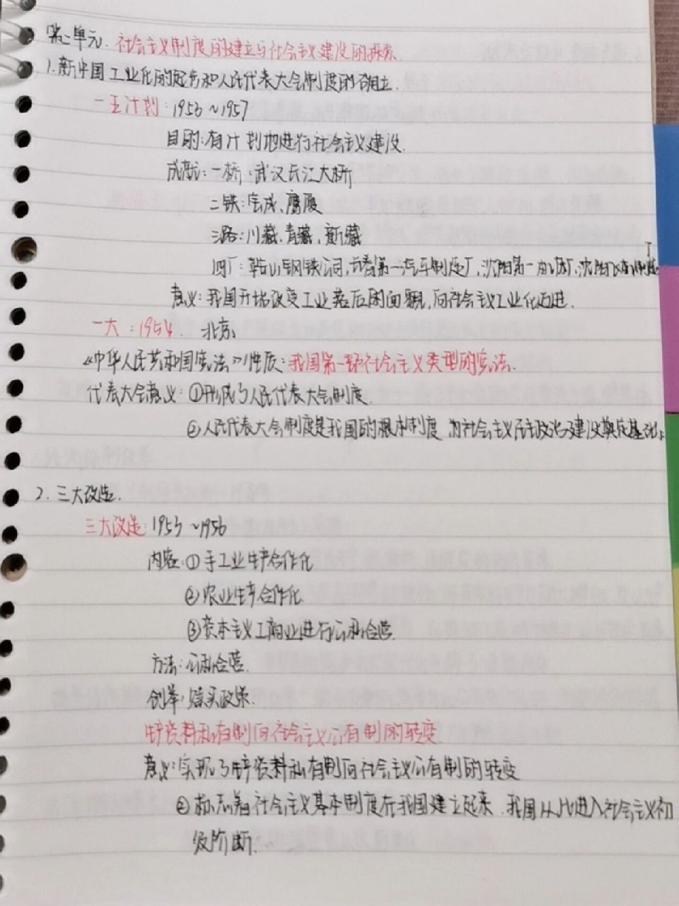 八年级下册历史第二单元知识点笔记