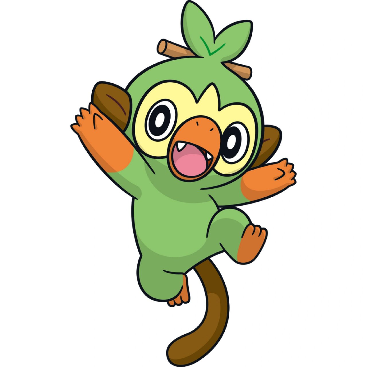 宝可梦图鉴0810:敲音猴 0810:敲音猴 属性:草                    分