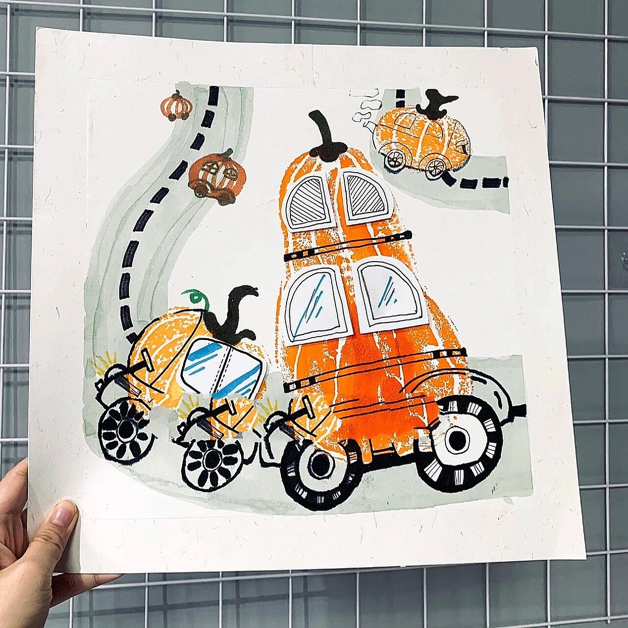 100节美术创意课程《南瓜车》