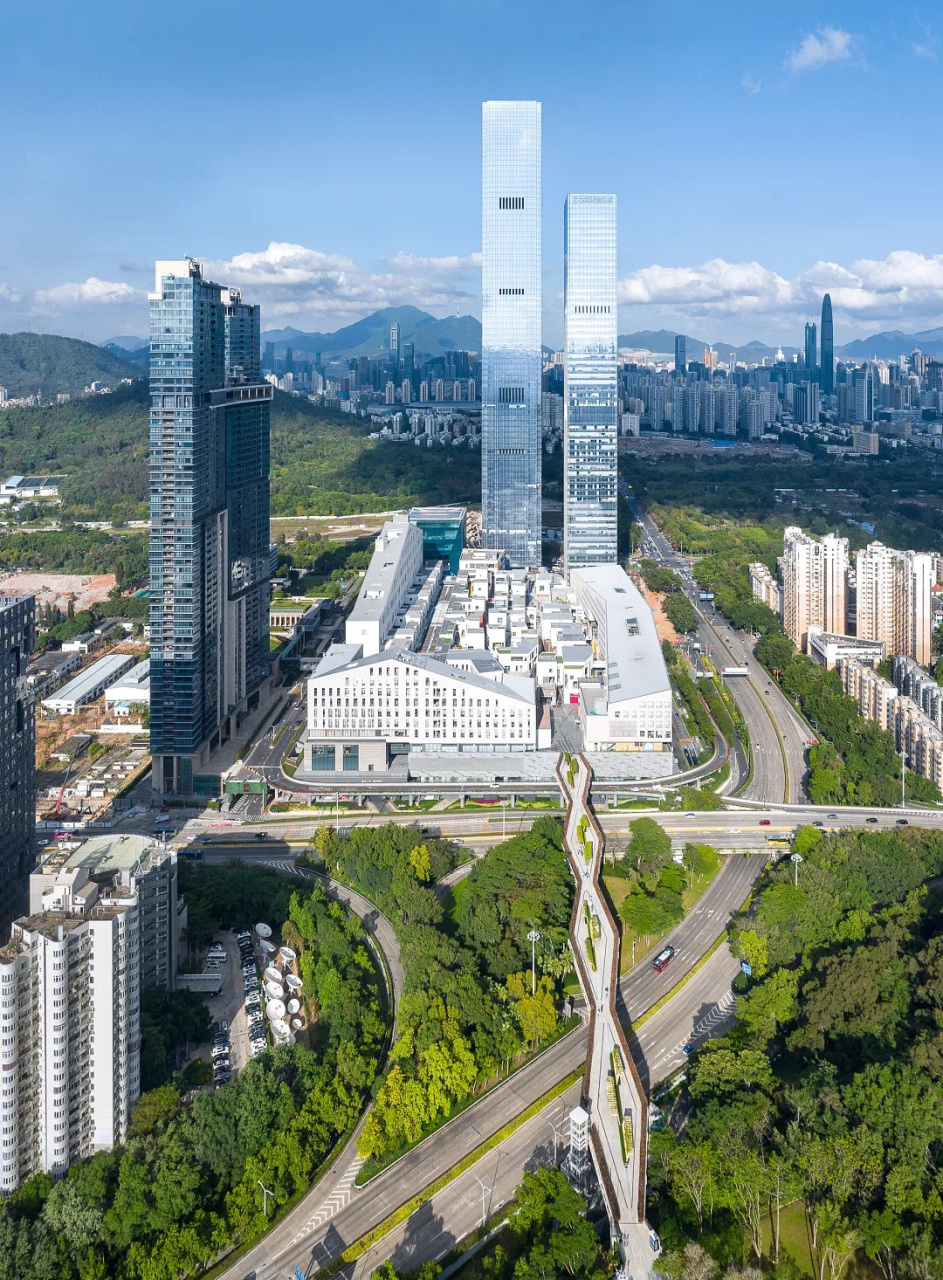 贴近自然,缝合城市综合体——som 深业上城是集产业研发,公寓,酒店