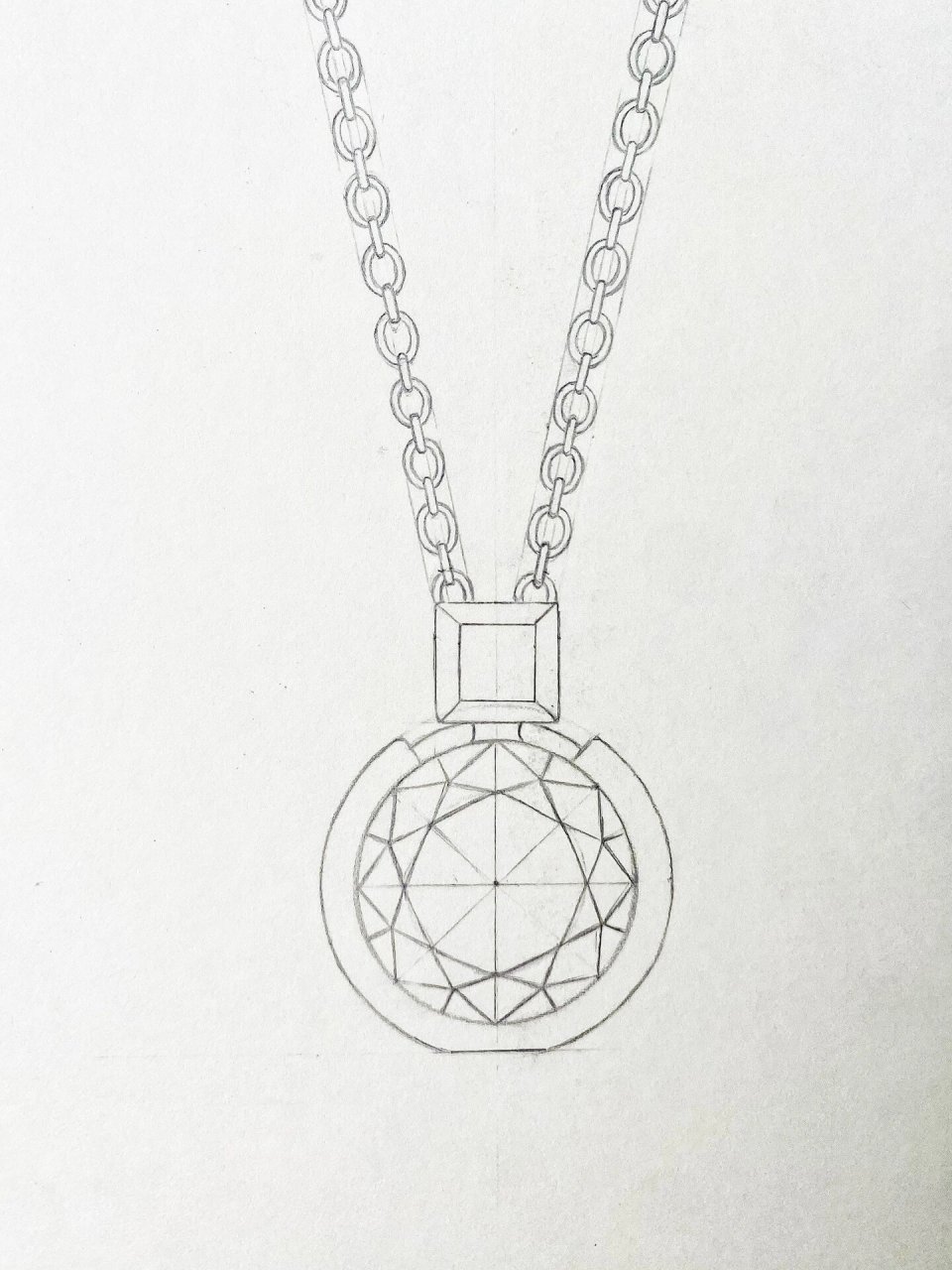 珠宝手绘|水彩蓝宝石项链的画法6015 99绘画工具:马利水彩颜料