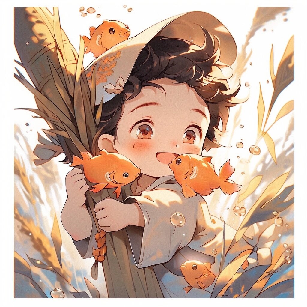 女孩锦鲤转运头像