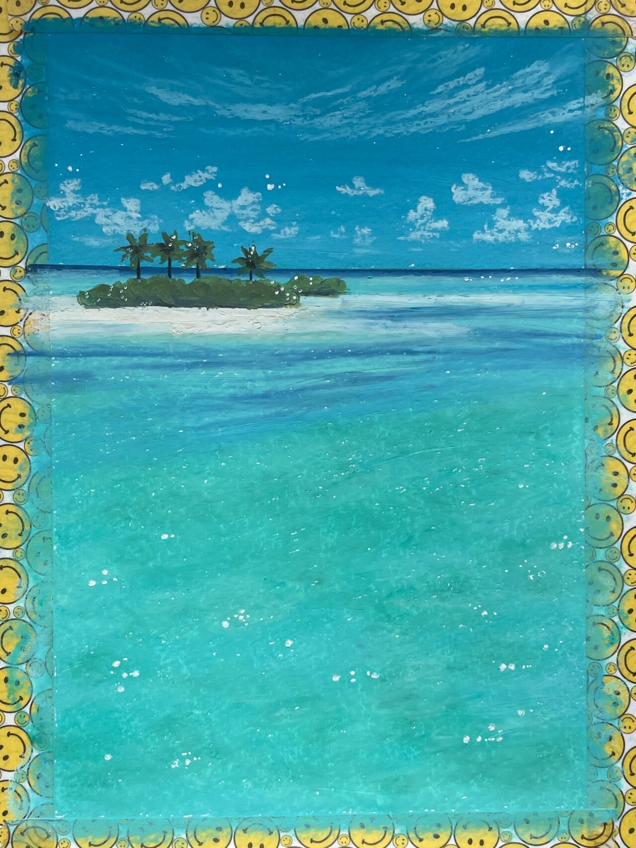 油画棒|小小海岛|附步骤|适合新手