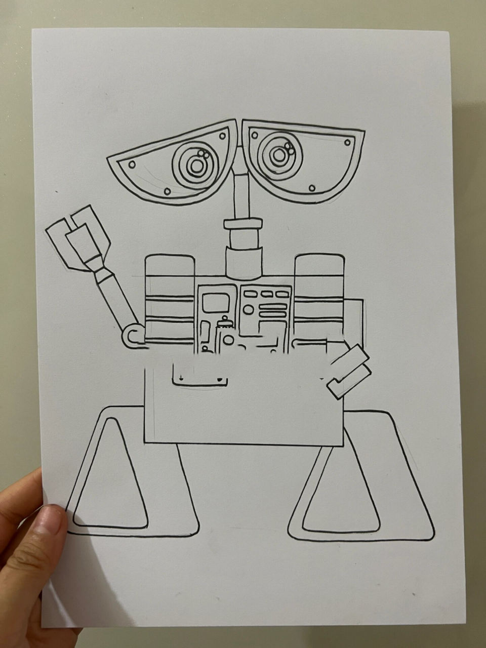 挑战100幅儿童画——第49幅【机器人瓦力】