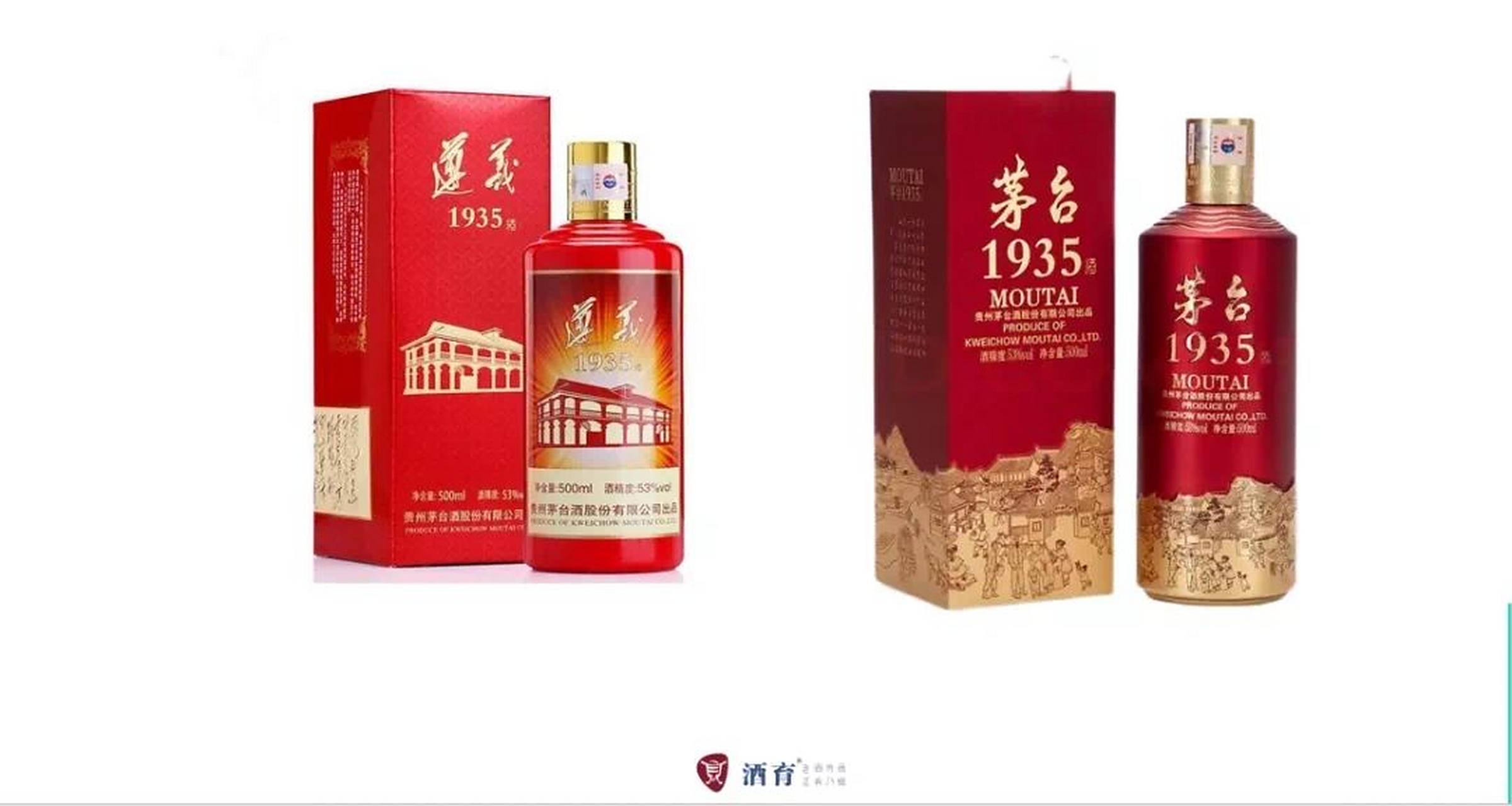 茅台系列酒品鉴(1935系列和飞天) 1 遵义1935 1399元 出厂日期