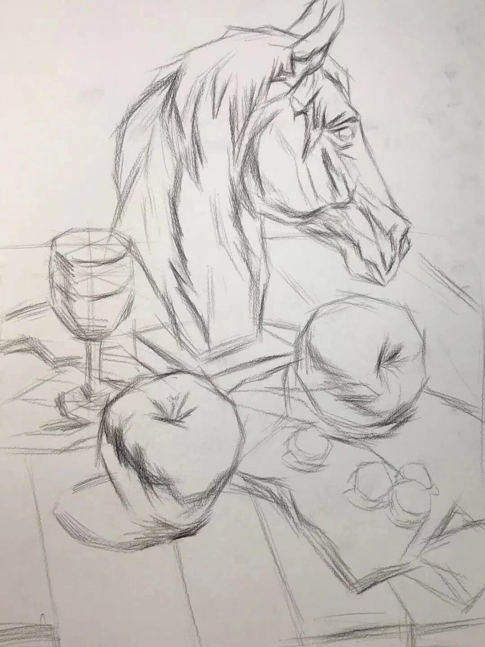 美术生集训|静物素描步骤范画 快快学起来吧～冲鸭