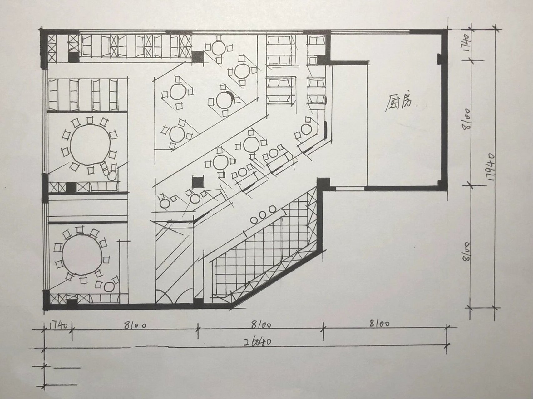 室内工装空间平面布置图马克笔手绘来喽 8215平面图的上色很简单