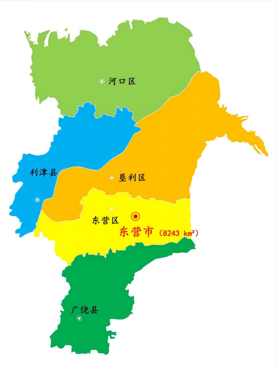 市景区景点70个1/2 下辖: 3个区:东营区,河口区,垦利区 2个县:广饶县