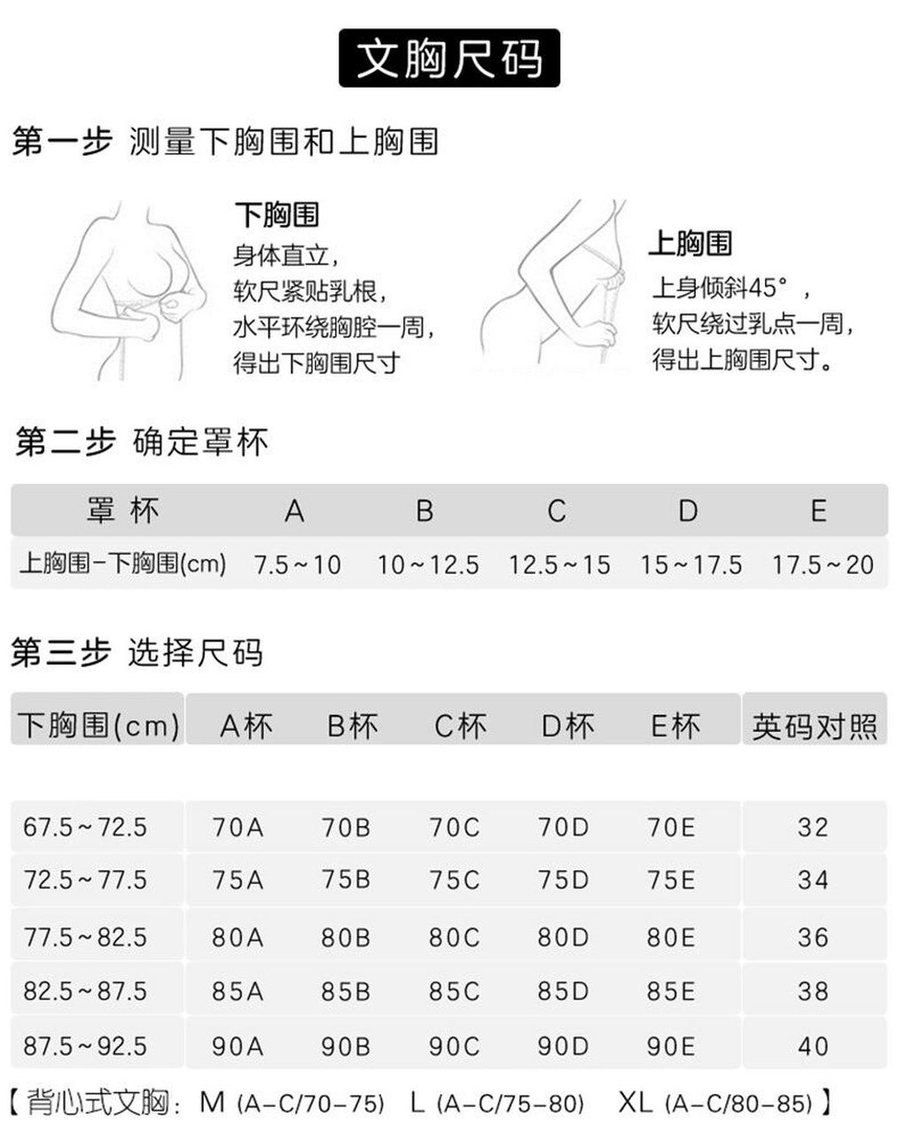 罩杯怎么量 尺寸图解图片