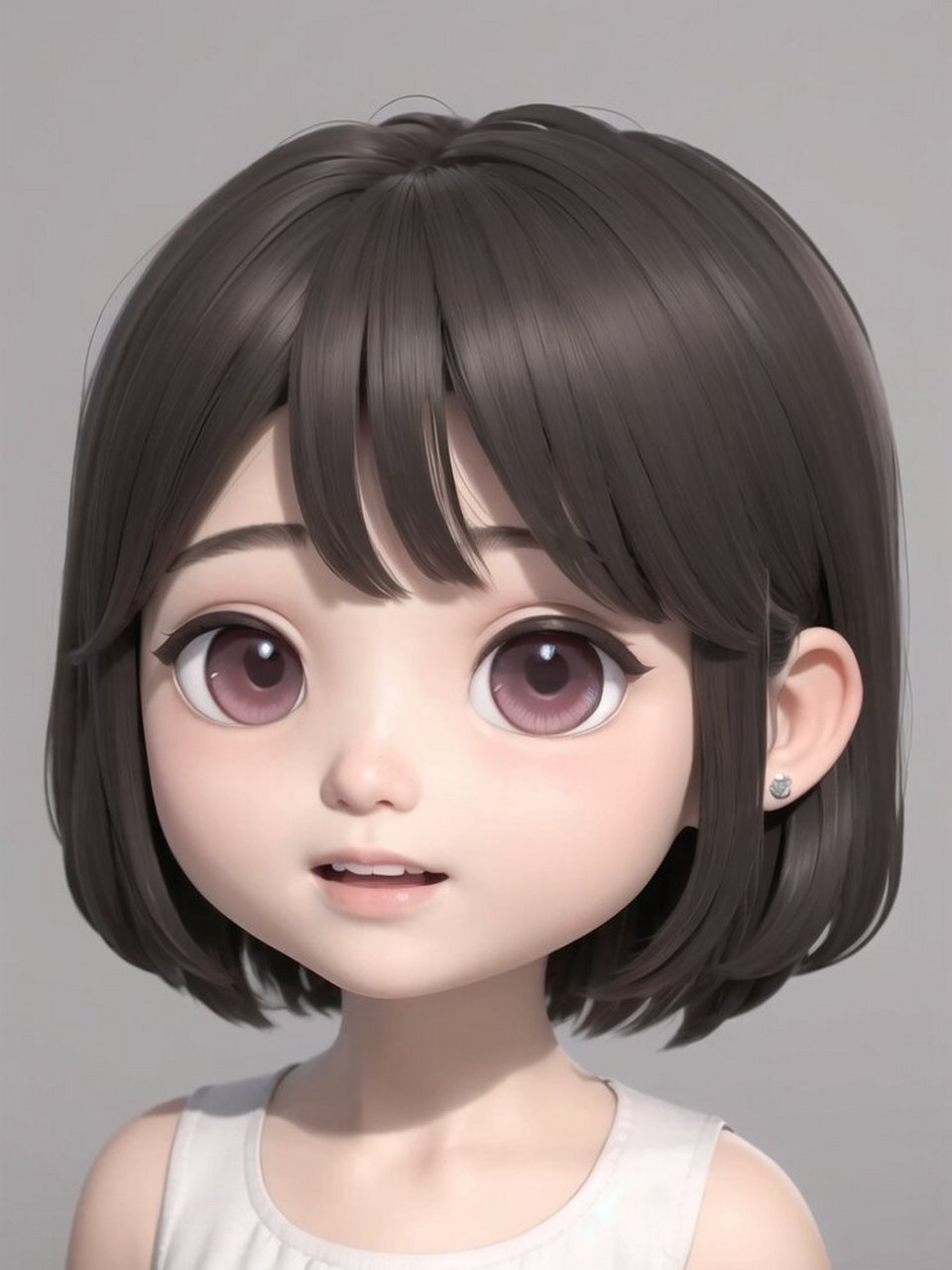 萌系短发齐刘海超可爱的女生头像～9799 姐妹们头像自取 喜欢记得