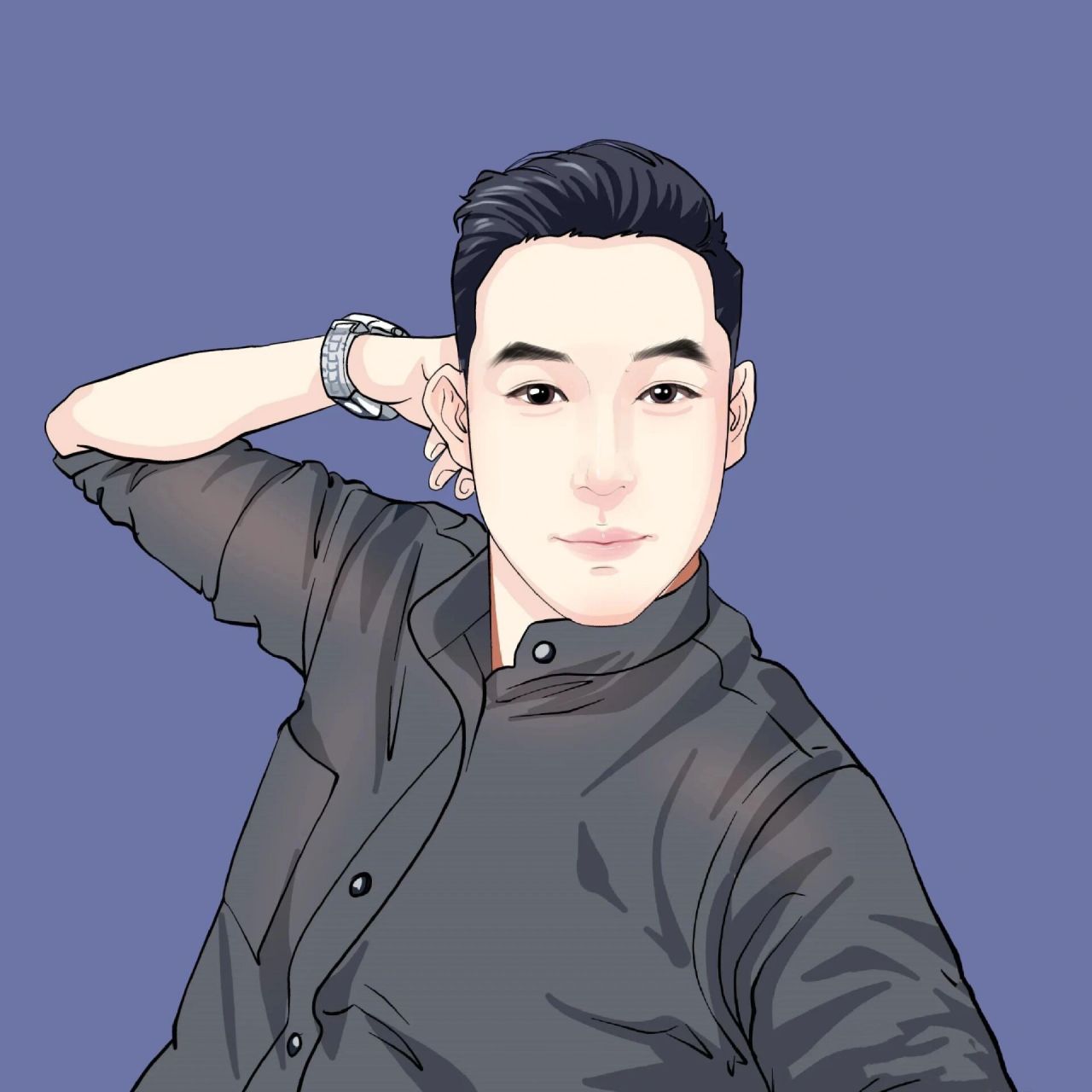 职业男士头像 大气低调不失身份地位 职业男士手绘头像 大气低调不失