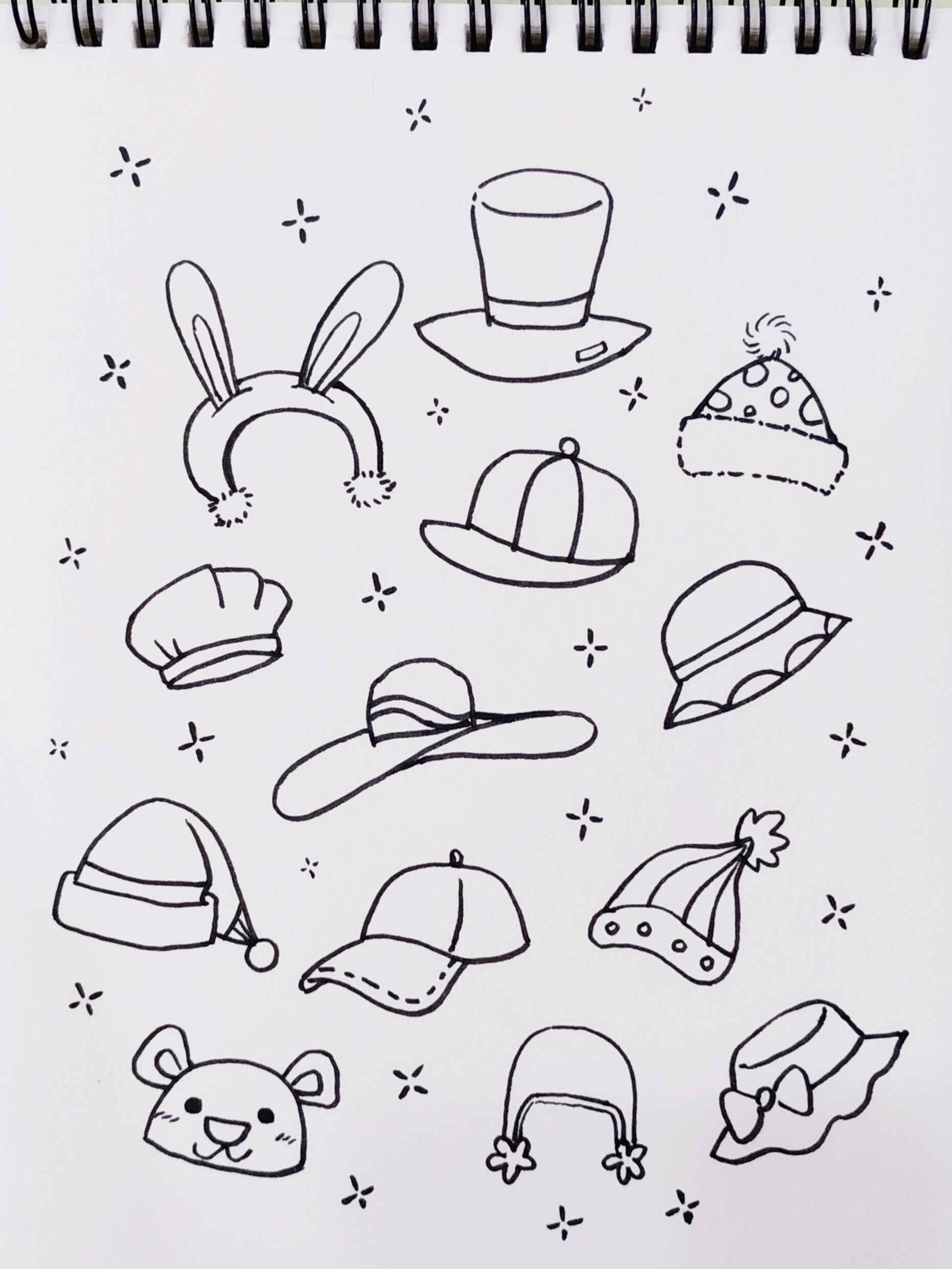 (17/100)坚持画画一百天|简笔画帽子